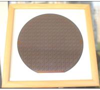 4-8''Silicon Wafer IC Lithography Sample Semiconductor Display Piece for Technology Decoration and Educational Demonstration (6"(No.3+Light Frame))