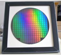 4-8''Silicon Wafer IC Lithography Sample Semiconductor Display Piece for Technology Decoration and Educational Demonstration (8"IGBT(No.25+black Frame))