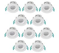 Sylvania SylSpot Neos 10 Pack Neutral White Adjustable Recessed 4.8W LED Spotlight - Size: 3 x 8.7 x 8.7cm - Wilko
