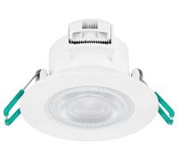 4.8W LED Recessed Fixed Downlight 3000K 500lm Non-Dimmable White Pack of 3 90022