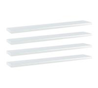 vidaXL 4x Bookshelf Boards White Chipboard Home Extra Shelf Replacement Panel