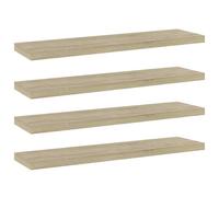 4-8x Modern Wood Shelf Floating Wall Shelves White Black Grey Bookcase Display
