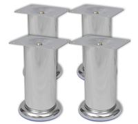 4/8x Round Sofa Legs Chrome Seat Base Replacement Part Multi Sizes vidaXL