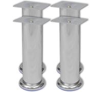 4/8x Round Sofa Legs Chrome Seat Base Replacement Part Multi Sizes vidaXL