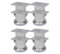 4/8x Round Sofa Legs Chrome Seat Base Replacement Part Multi Sizes vidaXL