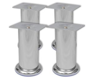 4/8x Round Sofa Legs Chrome Seat Base Replacement Part Multi Sizes vidaXL