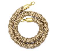 4.9/6.5/8.2/9.8/11.5/13/14.7/16.4 ft Hemp Rope With Hooks, Crowd Control Line Queue Divider Barrier Twisted Rope for Concerts