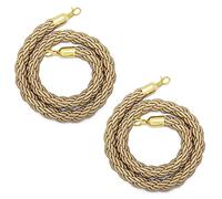 4.9/6.5/8.2/9.8/11.5/13/14.7/16.4 ft Hemp Rope With Hooks, Crowd Control Line Queue Divider Barrier Twisted Rope for Concerts