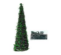 4.9 Foot Artificial Christmas Tree with Lights Pre-lit Spiral Design Easy Pull Up Assembly for Living Room Bedroom Porch Entryway Party Decor