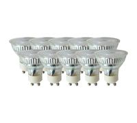 4.9 Watts GU10 LED Bulb Glass Spotlight Natural Dimmable, Pack of 10 Harper Living Clear One Size