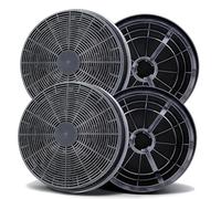 4 Activated Carbon Filters Diameter 175 mm for Cooker Hood Bomann KF561 DU652 PKM CF110 Respekta MIZ0023 MIZ0023N Klarstein 10030983 Brandt AS0015184