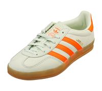 (4) adidas Gazelle Indoor Womens Fashion Trainers in Linen Green Orange