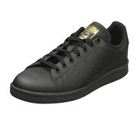 (4) adidas Stan Smith J Kids Classic Trainers in Black Gold