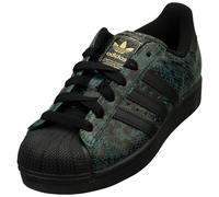 (4) adidas Superstar Ii Womens Fashion Trainers in Green Black