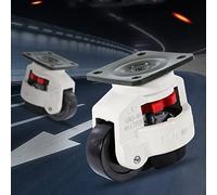4 Adjustable Height Leveling Casters 360° Swivel Wheels for Workbench & Machinery Heavy Duty Retractable Castor Set Mobility Solution for Equipment