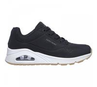 (4 (Adults')) Uno - Stand on Air | Black | Women's Lace-up Fashion Sneaker