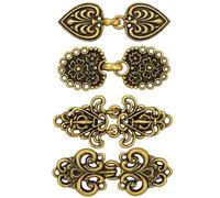 4 Alloy Dress Clips to Stop Gaping, Women's Brooches & Pins, Cinch Clip Waist Cincher, Waist Tightener Clips for Sweaters & Dresses, Elegant Accessories for Parties & Gatherings, Bronze Finish
