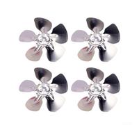 4 Aluminum Fan Blades For Refrigerator Use Optimized For 28C Cooling Performance Suction Style Mounting Compatible With Common Motor Bases(200MM)