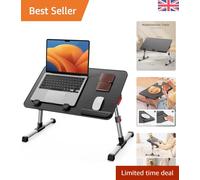 4 Angle Adjustable Bed Desk for Efficient Work & Study - Fits 17'' Laptop