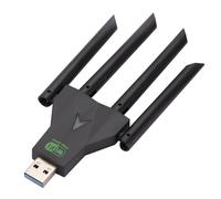 4 Antennas USB3.0 WiFi Adapter 2.4GHz 5GHz Double Band Networking Card 1300Mbps Fast Speed For Systems WiFi Hotspot Creators