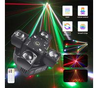 4-Arm Mini Moving Head DJ Light 48W Disco Lights Cabezas LED DMX512 Beam Strobe Effect RGBW Party Night Club Stage Light