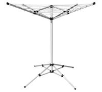 4 Arm Portable Rotary Airer Washing Line 16m Drying Area - Adjustable Height Outdoor Clothes Dryer with Stand - Lightweight Aluminium Folding Rotary Dryer for Garden, Camping & Caravan (20kg Capacity)