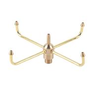4-Arm Rotating Fountain Nozzle, Brass Water Spray Head for Garden Pond | G1/2 Female Thread G3/4 Male Thread Adjustable Rotatory Pond Sprinkler for Courtyards Parks Outdoor Water Feature Decoration