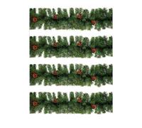 4 Artificial Christmas Garland Red Berry Pine Cones Green Garland 2.7M