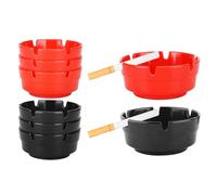4" Ashtrays Assorted - Pack of 4ct (2 Black and 2 Red)