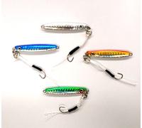 4 Assorted Micro LRF (Light Rock Fishing) Shore Jigs With Assist Hook (10gr)