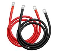 4 AWG Battery Cable, 4AWG Gauge Battery Inverter Cables with 3/8 inch Lugs Both Ends Power Inverter Wire Set for Car Boat Solar Motorcycle Automotive (4FT)