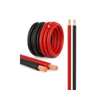 4 AWG EPR Welding Cable - Pure Copper Battery Cable, Flexible Power Wire for Car, Inverter, RV, Solar, Audio, Marine (5 FT RED+ 5 FT Black, 4 AWG)