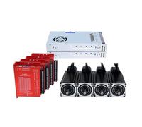 4 Axis Nema23 Closed Loop Stepper Motor 3Nm and Hybrid Servo Stepping Driver & 500W 48V Power Supply Kit