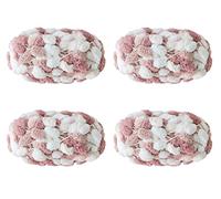4 Balls Pomp-A-Doodle Yarn,100% Polyester Jelly Bean POM-POM Ball Yarn for Crochet Knitting Blanket Mat Pet Nest 600g (Bean Dream)