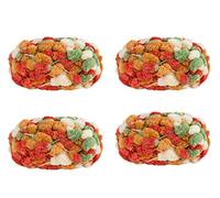 4 Balls Pomp-A-Doodle Yarn,100% Polyester Jelly Bean POM-POM Ball Yarn for Crochet Knitting Blanket Mat Pet Nest 600g (Golden Wheat)