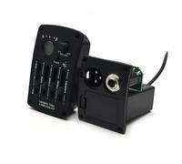 4 Band EQ Acoustic Guitar Preamp With Round Digital Procedding Tuner Equalizer Guitar Pickup Black