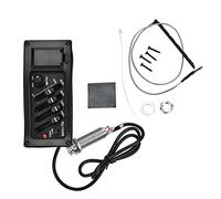 4 Band Preamp EQ Pickups Amplifier Pick Up 6.5MM Output Acoustic Guitar Black 4-Band Equalizer Digital Tuner Accessories (With tail pin)