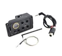 4 Bands Acoustic Guitar Pickup Small Size With Hard Bridge Pickup Piezo Folk Guitar EQ Equalizer Black