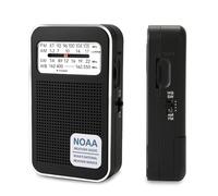 4 Bands AM FM SW WB Emergency Weather Radio, Dual Power Rechargeable & AA Battery Operated, Portable Transistor Radio with DSP Chip Strong Reception & 3.5mm Earphone Jack for Hurricane Walking Outdoor