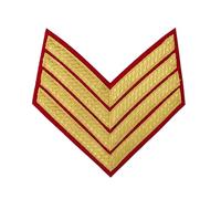 4 Bar Chevrons Drum Major - Service Stripe - Royal Marines and Army Badge