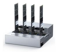 4-Bay M.2 NVME Cloner, Coolpie CR510 20Gbps NVMe Enclosure for SSD Offline Clone& Read Write, Tool Free M.2 Cloner with Cooling Fans, Supports Size for SSD Size 2230/2242/2260/2280/22110
