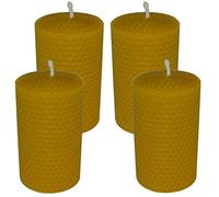 4 beeswax candles rolled 100 x 50 mm made of beeswax honeycomb handmade directly from the beekeeper pure beeswax for a pleasant atmosphere