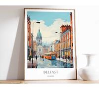 4 Belfast Poster Northern Ireland Poster Ireland Poster Titanic Poster Giant s Causeway Poster Poster A5 - Wall Art Home Decor Movie Poster Canvas Film Cinema Retro Vintage Cult Classic Nostargic Sag