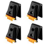 4 Belt Clips, Toughbuilt, Heavy Duty Quick Release Tool Belt Clips for Toughbuilt Pouch, Ideal for Electricians and Carpenters, Black and Orange, 81 * 52 * 25cm