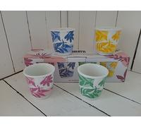 4 Bialetti Romantic Wild Moka Porcelain Espresso Cups Shot 60ml Coffee Cup
