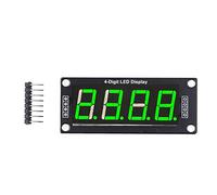 4 Bits 7 Segments LED Segment Digital Display Module, 0.56 Inch PCB Clock Module with TM1637 Driver, for DIY Electronics Projects, and Embedded Systems (MRA172D Green)