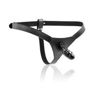 4" Black Strap On Dildo Strap On with Harness Wearable Realistic Sex Toy for Men Women Couples