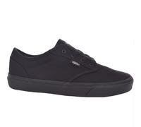 (4, Black) Vans Juniors Kids Atwood Casual Low Top Canvas Trainers Sneakers Shoes - Black