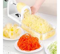 4-Blade Vegetable Spiralizer, Vegetable Chopper, with Extra Blade Caddy, Non-slip Suction Cup, Safety Spiralizer, Simple To Operate/easy To Clean, for Salad Potato Carrot Garlic