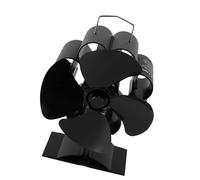 4 Blade Wood Stove Fan, Aluminum Fireplace Fan, Stove Fan, Hearth Fan Heat Powered Fan Wood Stove Accessories, for Wood Stove, Fireplaces